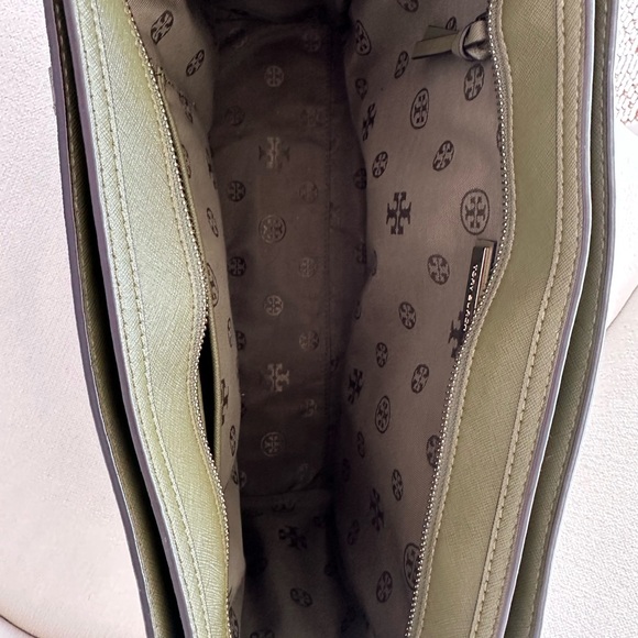 Tory Burch Olive Leather Satchel with Gold Hardware - Picture 5 of 5